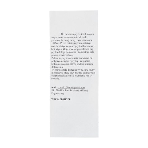 Płytka montażowa 2BME Two Brothers Military Engineering 2BME038 Glock Slimeline MOS dla Holosun 407K / 507K