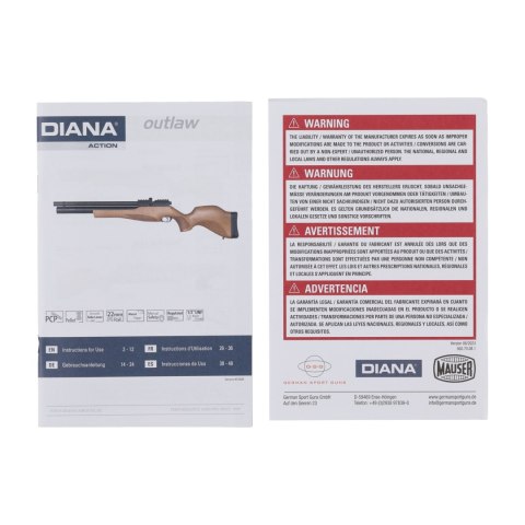 Wiatrówka Diana PCP Outlaw gen.2 4,5 mm