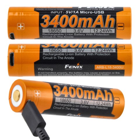Akumulator Fenix USB ARB-L18U (18650 3400 mAh 3,6 V)