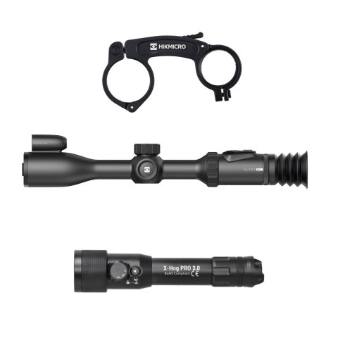 Celownik noktowizyjny noktowizor HIKMICRO Alpex PRO LRF z uchwytem pod IR + iluminator laserowy X-hog Pro v2 940/850 nm