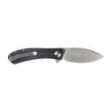 Nóż Składany Trollsky Knives Mandu EVO MTE008 Liner Lock Satin 14C28N, Black Micarta