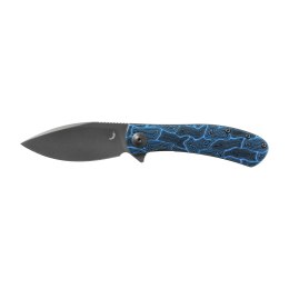Nóż Składany Trollsky Knives Mandu EVO MTE011 Liner Lock Grey Stonewashed 14C28N Blue Turtle G10