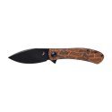 Nóż Składany Trollsky Knives Mandu EVO MTE012 Liner Lock Black Stonewashed 14C28N Orange Turtle G10