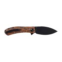 Nóż Składany Trollsky Knives Mandu EVO MTE012 Liner Lock Black Stonewashed 14C28N Orange Turtle G10