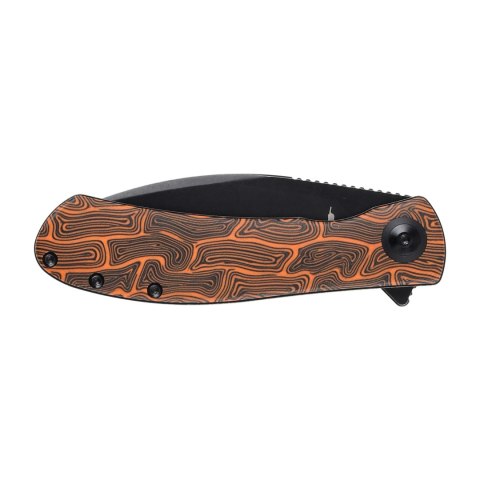 Nóż Składany Trollsky Knives Mandu EVO MTE012 Liner Lock Black Stonewashed 14C28N Orange Turtle G10