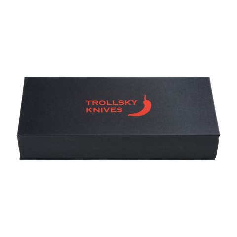 Nóż Składany Trollsky Knives Mandu EVO MTE012 Liner Lock Black Stonewashed 14C28N Orange Turtle G10