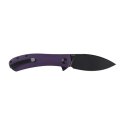 Nóż Składany Trollsky Knives Mandu XL MT022-XL Liner Lock Black 14C28N Purple G10