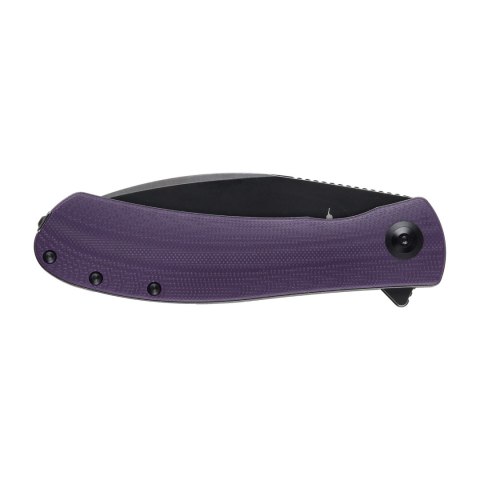 Nóż Składany Trollsky Knives Mandu XL MT022-XL Liner Lock Black 14C28N Purple G10