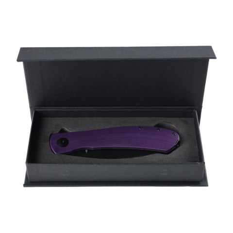 Nóż Składany Trollsky Knives Mandu XL MT022-XL Liner Lock Black 14C28N Purple G10