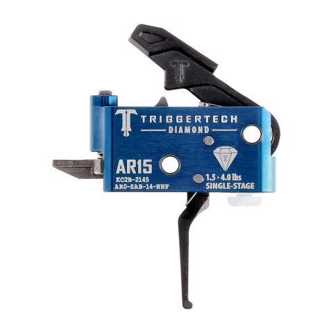 Spust Triggertech AR15 Diamond PVD Black Flat- język spustowy prosty - Single Stage