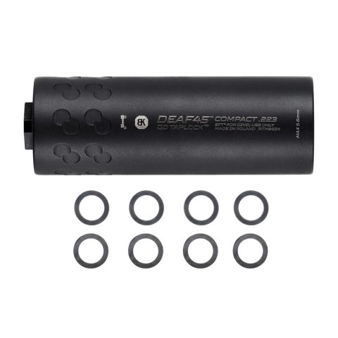 Tłumik do broni BK Precise DEAF45 COMPACT QD Taplock 3GUN 1/2x28 UNEF z hamulcem