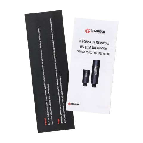 Tłumik do broni Gomander Tactinox DT 9L PCC 1/2x36 Szary