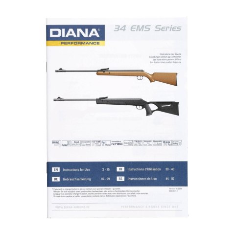Wiatrówka Diana 34 EMS syntetyk OD green 4,5 mm