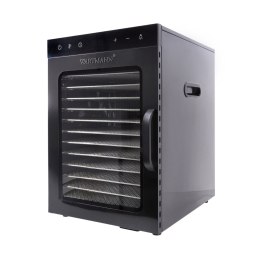 Dehydrator Wartmann WM-2512 DH - Suszarka do grzybów i owoców z podświetleniem wnętrza - czarny