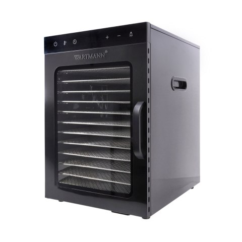 Dehydrator Wartmann WM-2512 DH - Suszarka do grzybów i owoców z podświetleniem wnętrza - czarny