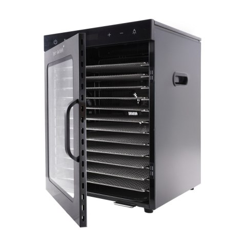 Dehydrator Wartmann WM-2512 DH - Suszarka do grzybów i owoców z podświetleniem wnętrza - czarny