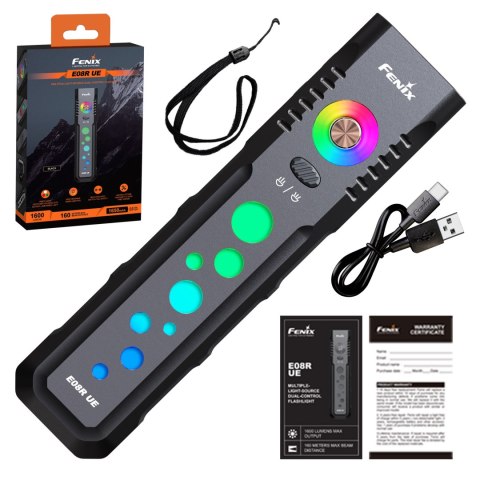 Latarka LED Fenix E08R UE czarna