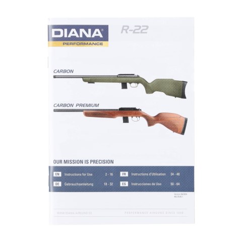 Karabinek bocznego zapłonu Diana R-22 kal. .22 WMR carbon