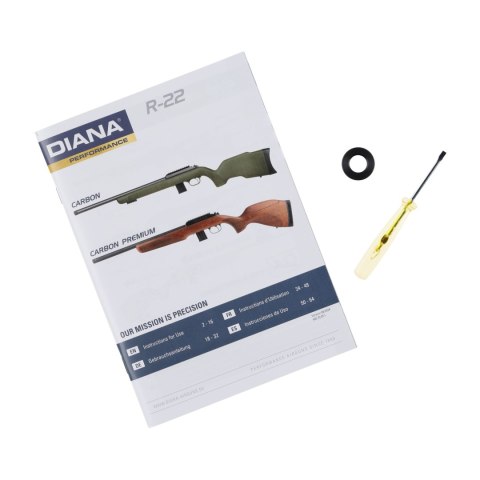 Karabinek bocznego zapłonu Diana R-22 kal. .22 WMR carbon