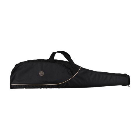 Pokrowiec na broń Forsport 125 cm - czarny, haft beżowa tarcza, biza beżowa