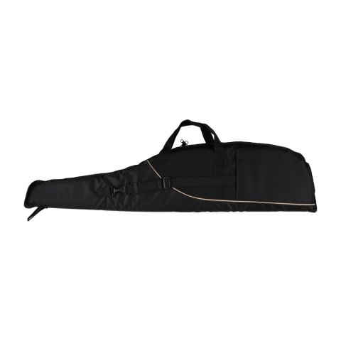 Pokrowiec na broń Forsport 125 cm - czarny, haft beżowa tarcza, biza beżowa