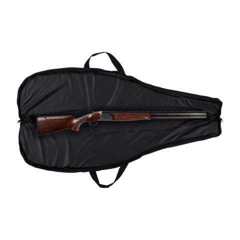 Pokrowiec na broń Forsport 125 cm - czarny, haft beżowa tarcza, biza beżowa