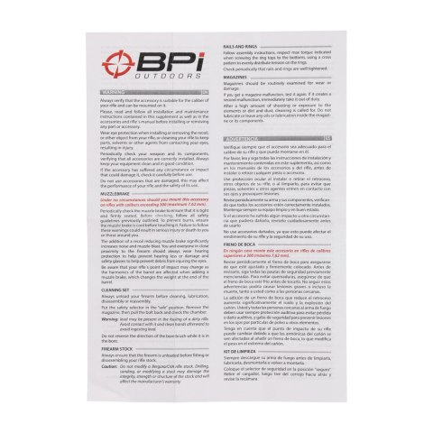Kompensator Bergara kal. 30" 5/8x24 UNEF fi 17,8mm BA13 Strata