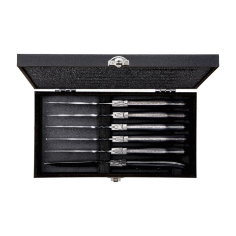 Nóż Laguiole do steków Luxury Line Black Pakka Wood 6 szt.