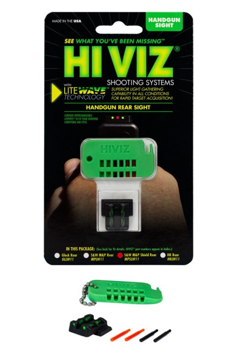 Szczerbin światłowodowa HIVIZ LiteWave do S&W M&P Shield