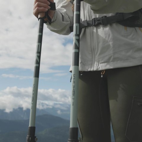 Kije trekkingowe LEKI Khumbu AS 110-145 cm - stone-blue