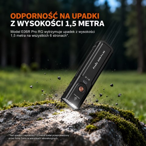 Latarka LED Fenix E06R PRO RG czarna