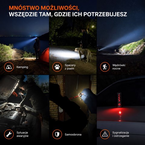Latarka LED Fenix E08R UE czarna