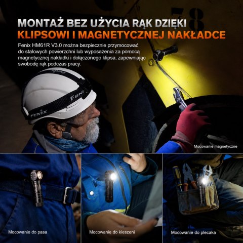 Latarka czołowa Fenix HM61R V3.0 z akumulatorem ARB-L18-3400 mAh