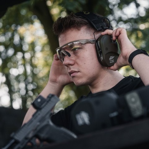 Ochronniki słuchu aktywne RealHunter Active ProSHOT QuadTAC oliwkowe