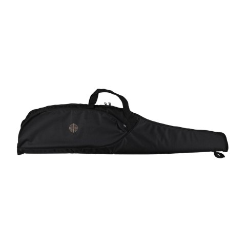 Pokrowiec na broń Forsport 125 cm - czarny, haft beżowa tarcza, biza czarna