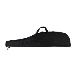 Pokrowiec na broń Forsport 125 cm - czarny, haft beżowa tarcza, biza czarna