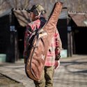 Pokrowiec na broń Forsport zamszowy 125 cm - brązowy, haft jeleń ryczy w trawie