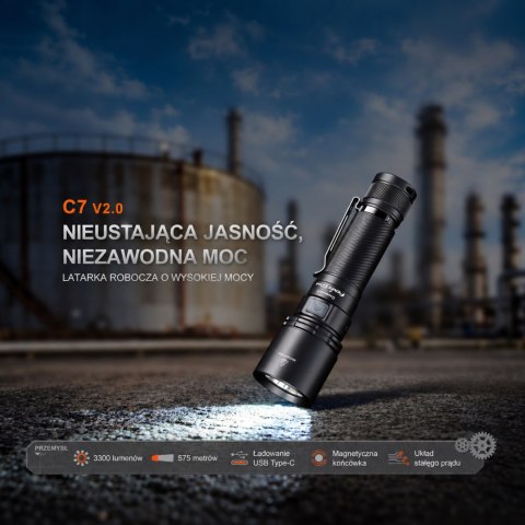 Latarka LED Fenix C7 V2.0 czarna