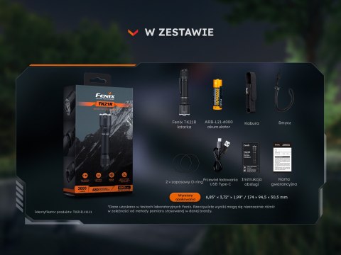 Latarka taktyczna LED Fenix TK21R khaki edycja limitowana