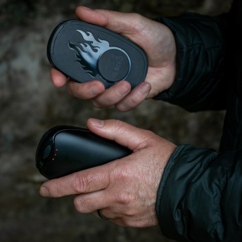 Ogrzewacze do rąk elektroniczny Lifesystems Rechargeable Dual Palm Handwarmers USB & USB C ports - black