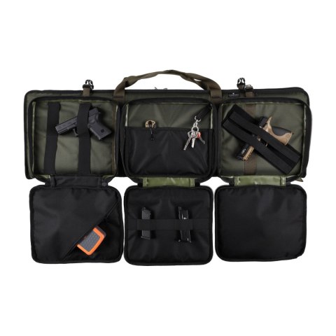 Pokrowiec Forsport na dwie jednostki broni Tactical Zone 107 cm - oliwkowy, haft celownik VX
