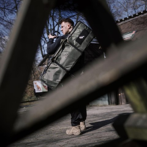 Pokrowiec Forsport na dwie jednostki broni Tactical Zone 107 cm - oliwkowy, haft celownik VX