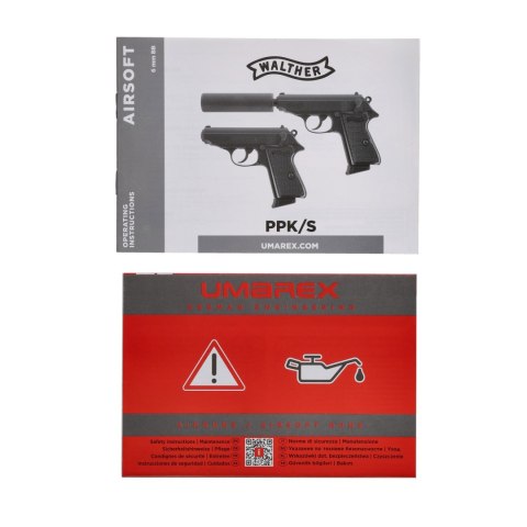 Replika pistolet Walther PPK/s 6 mm BB gas srebrna
