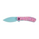Nóż Składany Trollsky Knives Mandu EVO Liner Lock Blue 14C28N Pink G10