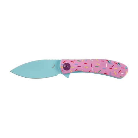 Nóż Składany Trollsky Knives Mandu EVO Liner Lock Blue 14C28N Pink G10