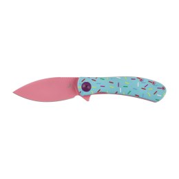 Nóż Składany Trollsky Knives Mandu EVO Liner Lock Pink 14C28N Blue G10