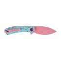 Nóż Składany Trollsky Knives Mandu EVO Liner Lock Pink 14C28N Blue G10