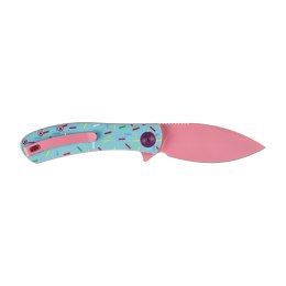 Nóż Składany Trollsky Knives Mandu EVO Liner Lock Pink 14C28N Blue G10
