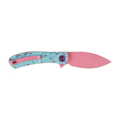 Nóż Składany Trollsky Knives Mandu EVO Liner Lock Pink 14C28N Blue G10