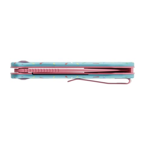 Nóż Składany Trollsky Knives Mandu EVO Liner Lock Pink 14C28N Blue G10